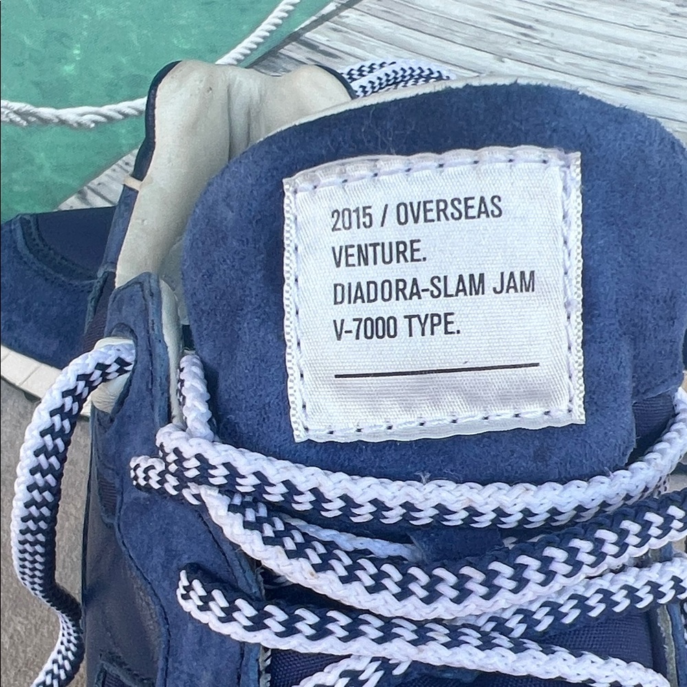 Diadora Blue and White Men's Sneakers - Picture 11 of 16